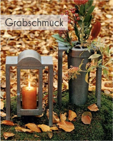 Kategorie »Grabschmuck« – Grablaterne und Vase »Zen« von Raimund Schmelter