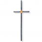 Mobile Preview: Grabkreuz »Kreuz mit vergoldeter Hohlkugel«, aufliegend oder freistehend, 75 cm hoch