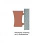 Preview: Breite Wandvase »Rose« Bronze Preview: Breite Wandvase »Rose« Bronze