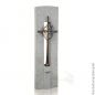 Preview: Bronzekreuz »Freistehendes Kreuz mit Blattsymbolik«