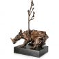 Mobile Preview: Bronzeplastik »Rhinozeros« Otto Kruch, Edition Strassacker, 43 x 30 x 19 cm