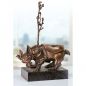 Mobile Preview: Bronzeplastik »Rhinozeros« Otto Kruch