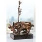 Preview: Bronzeplastik »Rhinozeros« Otto Kruch