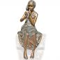 Preview: Skulptur »Mädchen mit Flöte« Pawel Andryszewski, Bronze, 71 cm hoch Preview: Skulptur »Mädchen mit Flöte« Pawel Andryszewski, Bronze, 71 cm hoch
