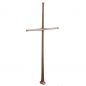 Mobile Preview: Grabkreuz »Freistehendes Kreuz mit Edelstahlkante« Bronze, Atelier Binder, 85 x 33 x 10 cm