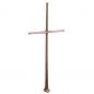 Preview: Grabkreuz »Freistehendes Kreuz mit Edelstahlkante« Bronze, Atelier Binder, 85 x 33 x 10 cm