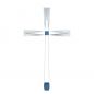 Mobile Preview: Grabkreuz »Kreuz aus Edelstahl mit blau patinierter Bronze«