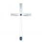 Preview: Grabkreuz »Kreuz aus Edelstahl mit blau patinierter Bronze«