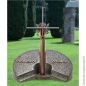 Preview: Grabkreuz »Kreuz mit Edelstahl und Blätter«