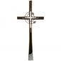 Preview: Grabkreuz »Kreuz mit Edelstahl und Blattverzierung«, Kunstgiesserei Strassacker, 91 x 40 x 7 cm Preview: Grabkreuz »Kreuz mit Edelstahl und Blattverzierung«, Kunstgiesserei Strassacker, 91 x 40 x 7 cm