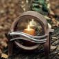 Preview: Grablaterne »Waves«, Bronze mit Alu-Wellen, 21 cm hoch Preview: Grablaterne »Waves«, Bronze mit Alu-Wellen, 21 cm hoch
