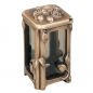 Preview: Grabeuchte mit Rose, Bronze, 24 cm hoch