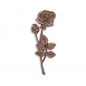 Mobile Preview: Grabsymbol »Kleine Rose« Bronze, Kunstgiesserei Strassacker, 18 x 7 x 0,8 cm