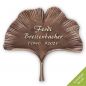 Preview: Schriftträger »Ginkgoblatt« Bronze Preview: Schriftträger »Ginkgoblatt« Bronze