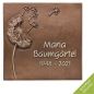 Preview: Schrifttafel »Pusteblume« Bronze Preview: Schrifttafel »Pusteblume« Bronze