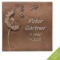 Preview: Schrifttafel »Pusteblume« Bronze Preview: Schrifttafel »Pusteblume« Bronze