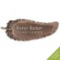 Preview: Schriftträger »Feder« Bronze Preview: Schriftträger »Feder« Bronze