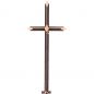 Preview: Skulptur »Freistehendes Kreuz mit vergoldetem Blatt«, Atelier Binder, 63 x 25 x 12 cm