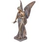 Mobile Preview: Skulptur für Grab »Engel mit Rose« Bronze