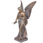Preview: Skulptur für Grab »Engel mit Rose« Bronze
