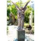 Mobile Preview: Skulptur für Grab »Engel mit Rose« Bronze