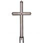 Preview: Symbol »Freistehendes Kreuz mit Glasplakette«, Atelier Binder, 98 x 45 x 9 cm