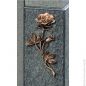 Preview: Symbol »Kleine Rose« Bronze, Patina »braun«, 21 x 10 x 4 cm