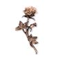 Preview: Symbol »Kleine Rose« Bronze, Patina »braun«, 21 x 10 x 4 cm