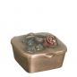 Preview: Weihwasserkessel »Rose« Bronze, Bronzegiesserei Filthaut, 13 x 11 cm