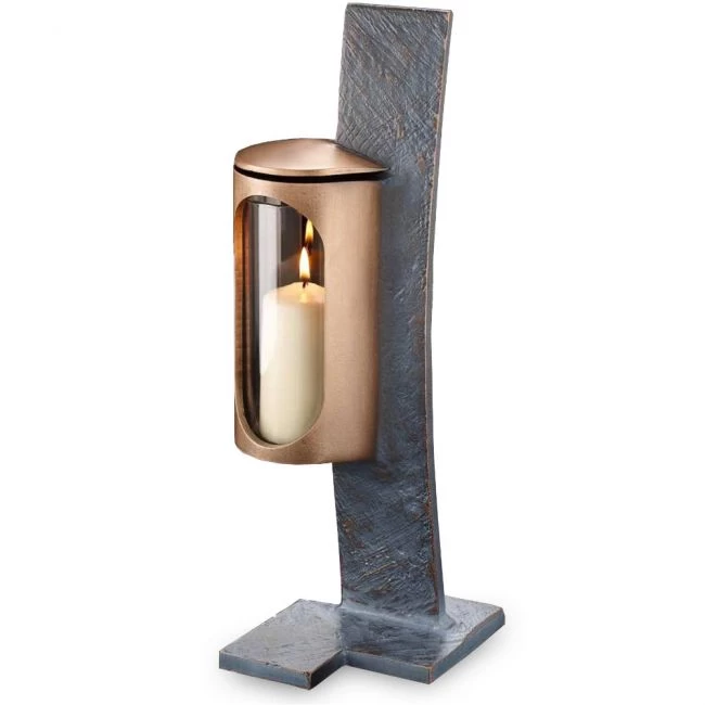 Grableuchte »Pentora«, Bronze, 38 x 15 x 12 cm