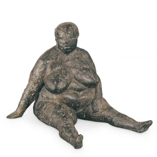 Bronzefigur »Sitzende« Anette Mürdter, Edition Strassacker, 14 x 15 x 17 cm