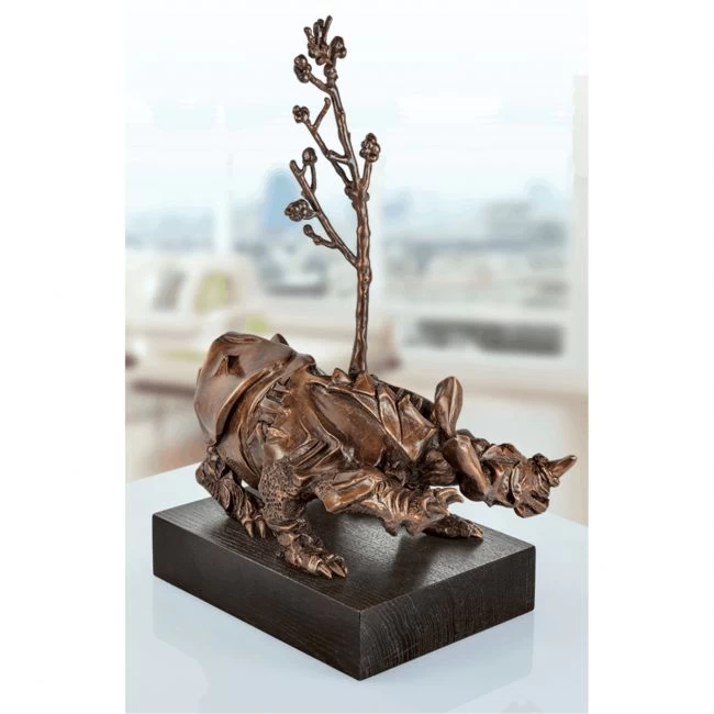 Bronzeplastik »Rhinozeros« Otto Kruch