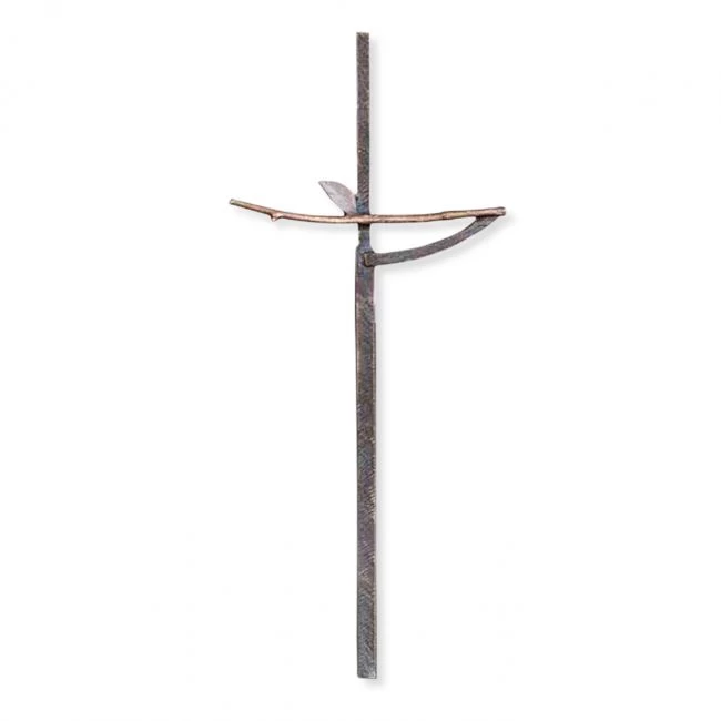 Grabkreuz »Lebensbaum« Bronze und Edelstahl