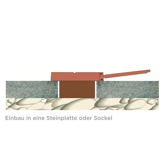 Einbau-Weihwasserschale »Rund« Bronze