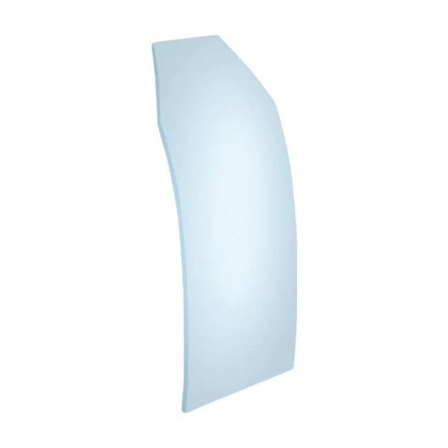 Ersatzteil »Glasscheibe gebogen, Gr. 20«, Weißglas, Maße: 22.7 x 9.0 cm