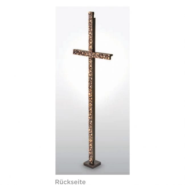 Freistehendes Kreuz »Kristallin« Bronze