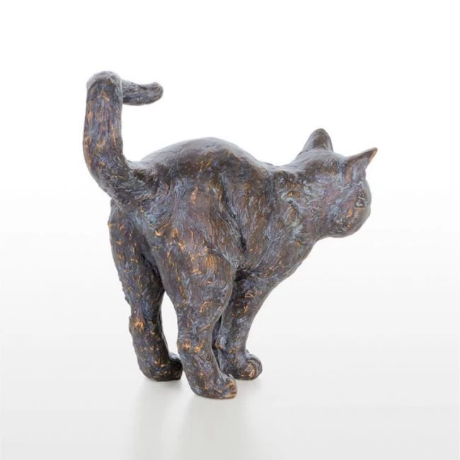 Gartenfigur »Stehende junge Katze« Bronze