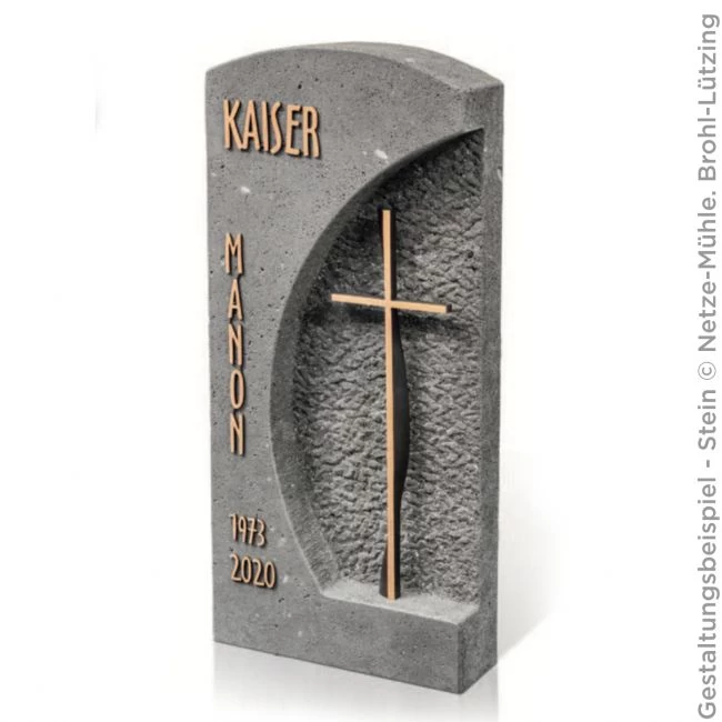 Grabkreuz »Freistehendes Kreuz Lebenlinie« Bronze