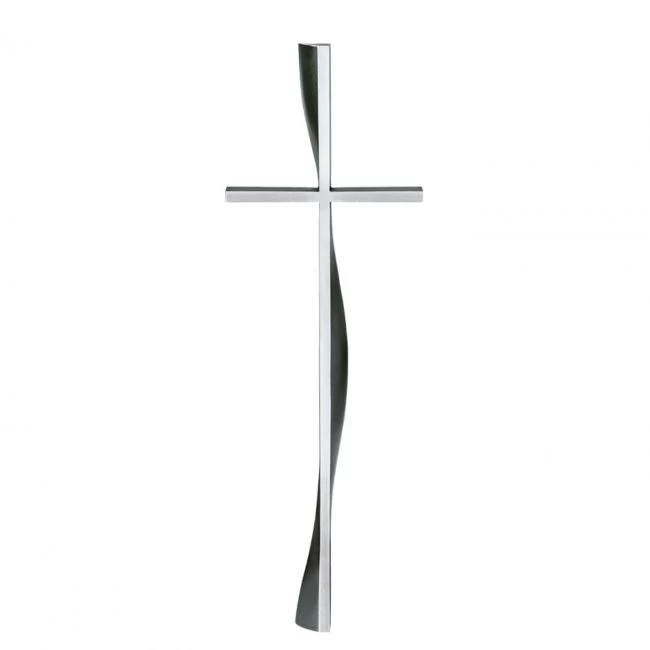 Grabkreuz »Freistehendes Kreuz Lebenlinie« Bronze, Kunstgiesserei Strassacker, 50 x 16 x 12 cm