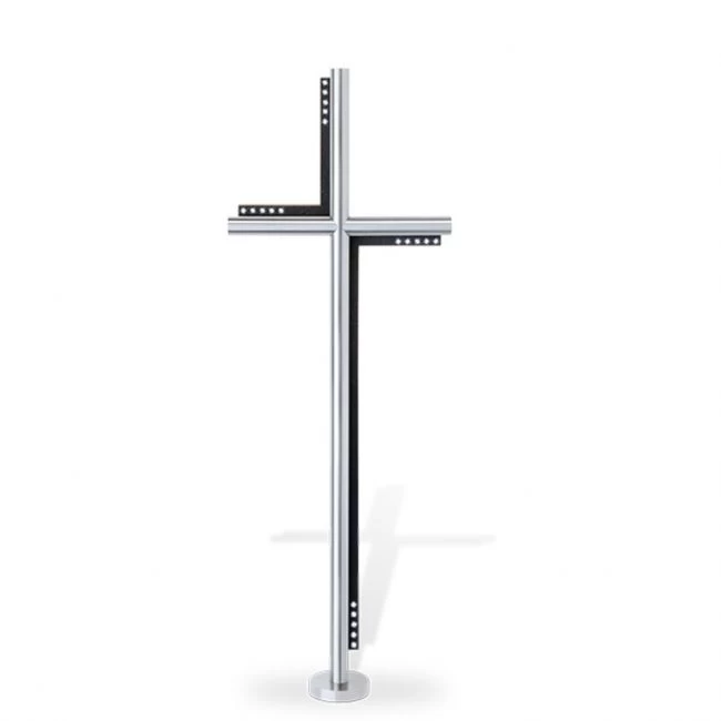 Grabkreuz »Kreuz aus Edelstahl mit Swarovski-Applikation«, Kunstgiesserei Strassacker, 64 x 23 x 6,5 cm