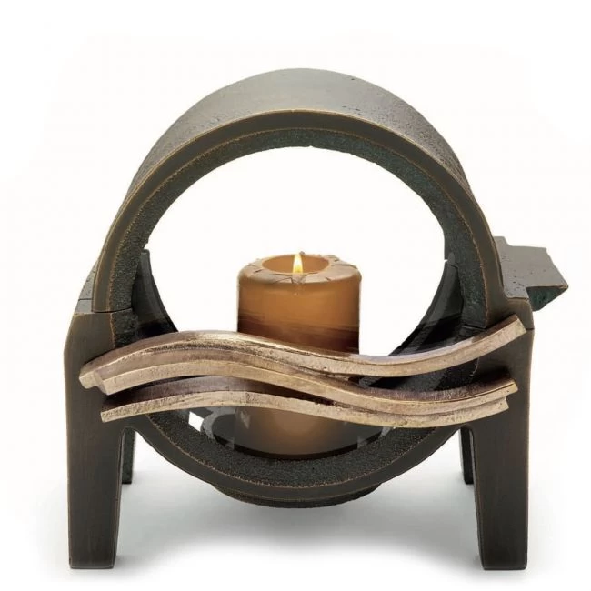 Grablaterne »Waves« Bronze und Alu