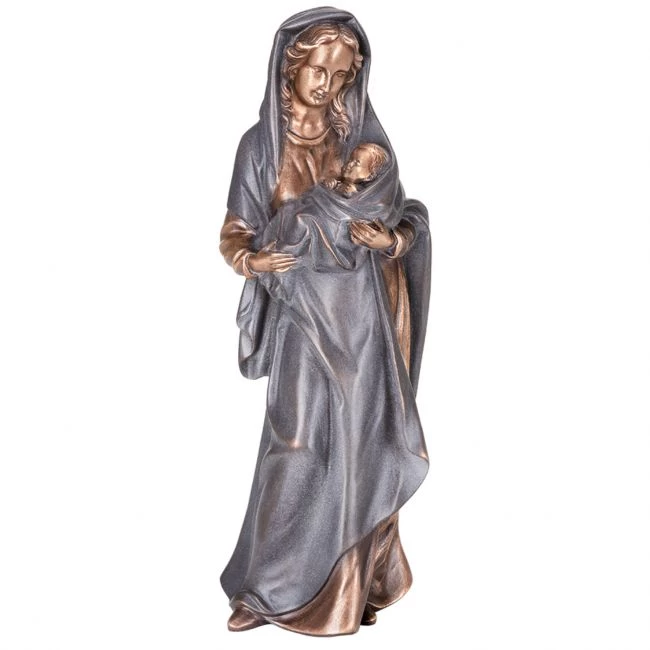 Grabskulptur »Maria mit Kind« Bronze