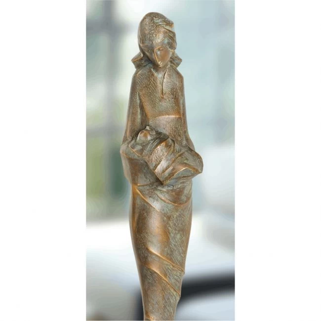 Bronze-Skulptur »Mutter mit Kind II« Pepi Pescollderungg