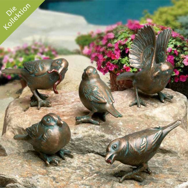 Gartenskulptur »Spatz, landend«