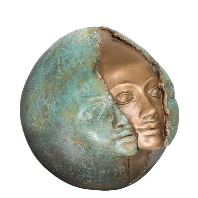 »Metamorphose«, Bronze-Skulptur von Maria-Luise Bodirsky, 19 cm Durchmesser
