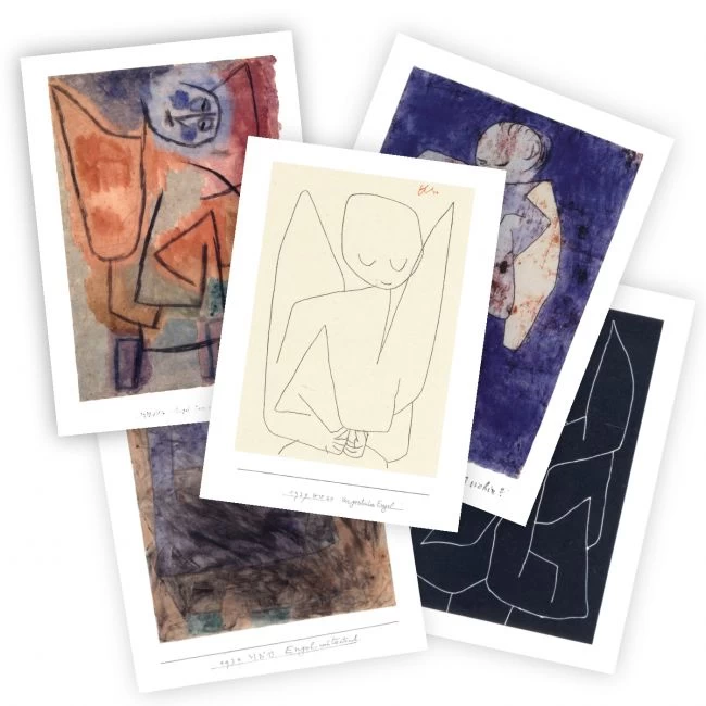 Postkarte »Engel, nocht tastend«, Paul Klee, 1939