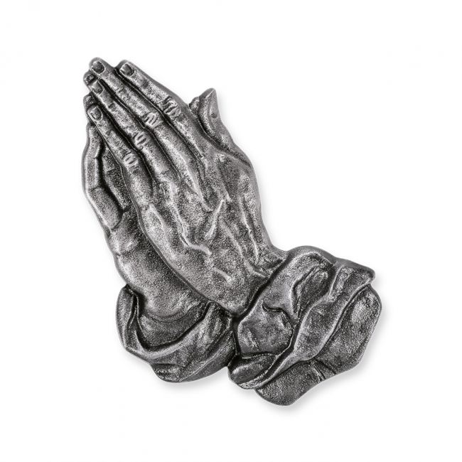 Bronzesymbol »Betende Hände, nach links« Aluminium
