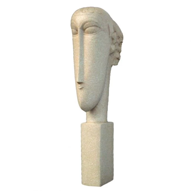 Replik »Kopf No.1« von Amadeo Modigliani, Polyresin, 23 cm hoch