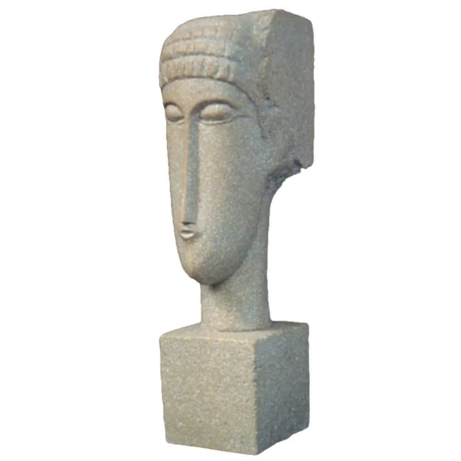 Replik »Tête« von Amadeo Modigliani, Polyresin, 18 cm hoch