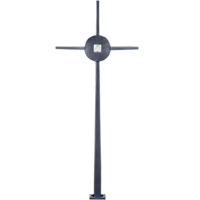 Skulptur »Freistehendes Kreuz mit Kieselstein«, Atelier Binder, 100 x 42 x 7 cm